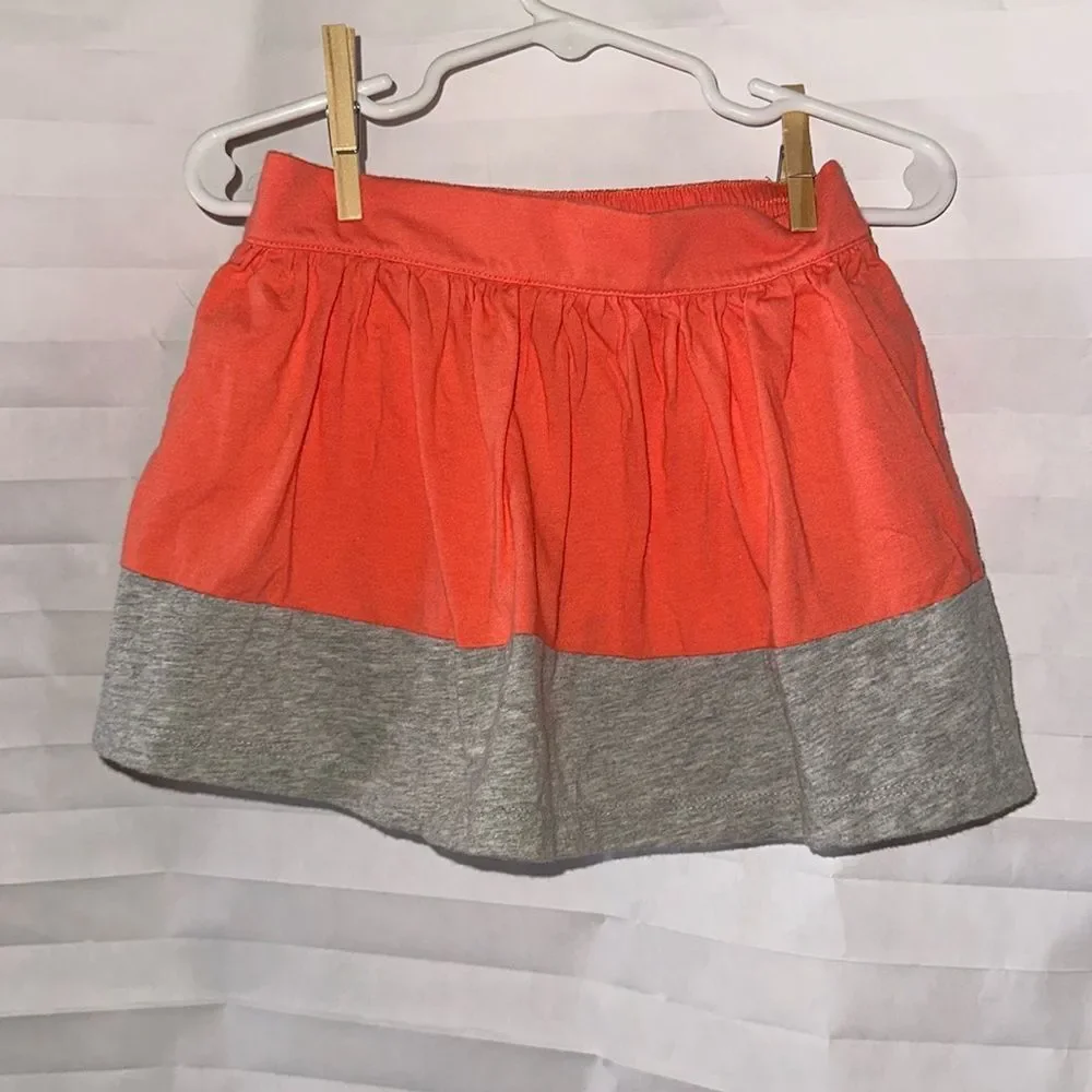Old Navy Toddler Girl Skort Gray Orange Size 4T Skirt with Shorts Casual
